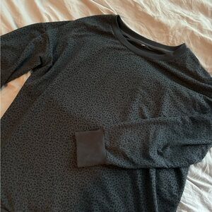 Mondetta Black Cheetah Print Crewneck
